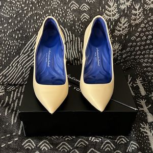 NIB Antonia Saint NY Victoria High Heel Zoey Nude 6 Wide